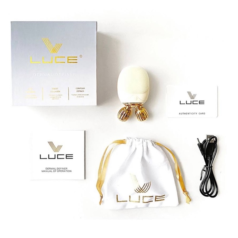 LUCE Dermal Definer Anti-Aging Facial Roller + Cleansing Brush
